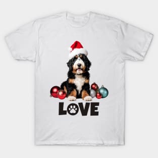 Christmas Bernedoodle LOVE T-Shirt